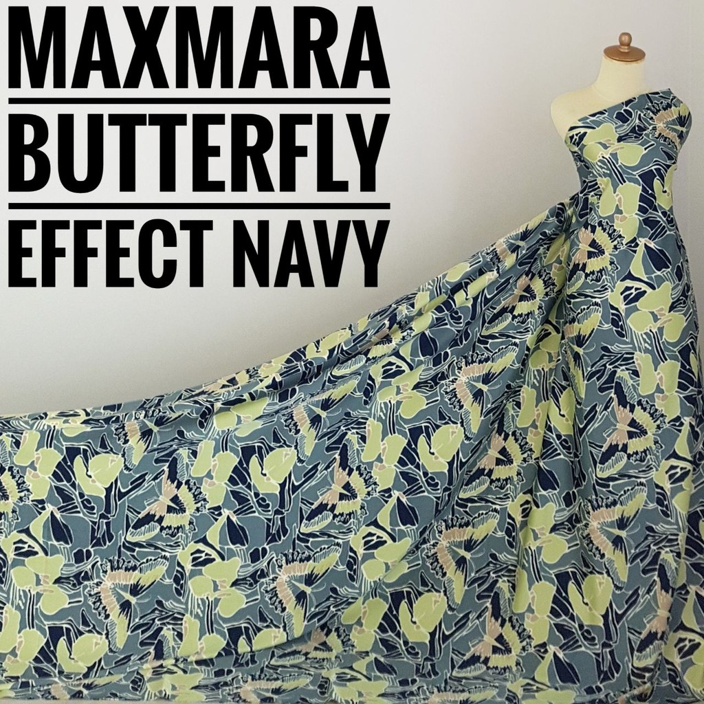 Maxmara Butterfly Effect ผ้าสีกรมท่า (0.5M)