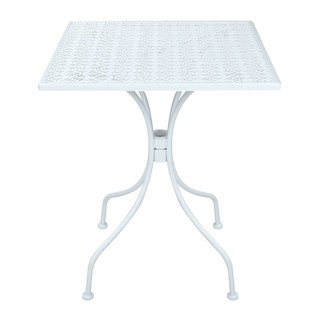 Chair table STEEL PATIO TABLE SPRING FERORA WHITE Outdoor furniture Garden decoration accessories โต๊ะ เก้าอี้ โต๊ะสนามเ