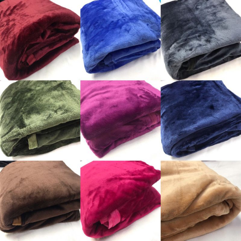 ผ้าห่มนาโน6ฟุตสีพื้น[หนาพิเศษ]​ มีหลายสีให้เลือก