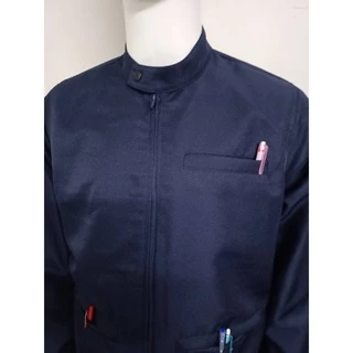 เสื้อคลุมแจ็คเก็ต เเมสเซ็นเจอร์ สีกรมท่า และ สีดำ คอจีน ผ้าอย่างดีงานผลิตในไทย