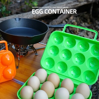 egg container สำหรับ 12 ฟองกล่องบรรจุไข่ กล่องไข่ แคมม์ปิ้ง