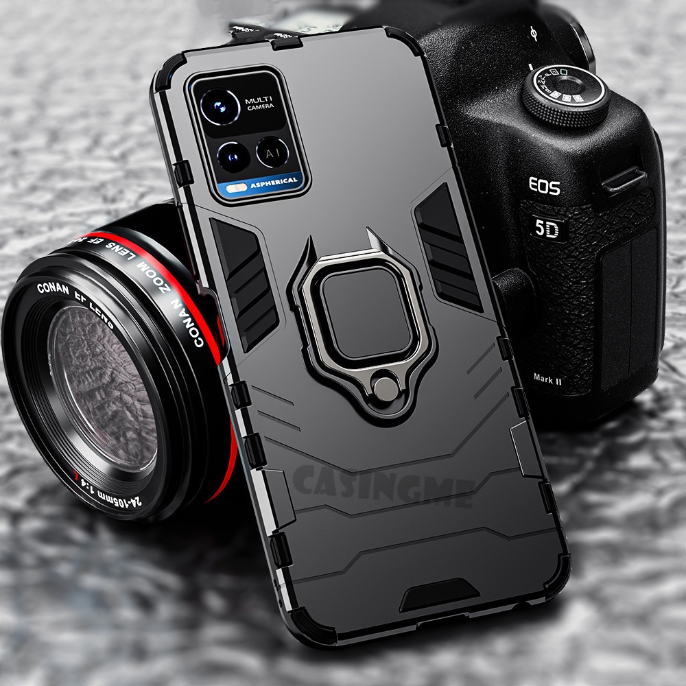 เคสโทรศัพท์มือถือกันกระแทกพร้อมแหวนตั้งได้สําหรับ Vivo V23 Y21T Y21 Y21S Y33S Y33T Y 21 33 S VivoY21 VivoY21s VivoY33s