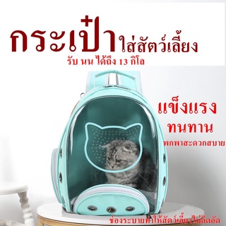 B014  Space pet package กระเป๋าแมวและหมาแบบสะพายหลัง เป็นรูปหน้าแมวสุดแสนน่ารัก P001