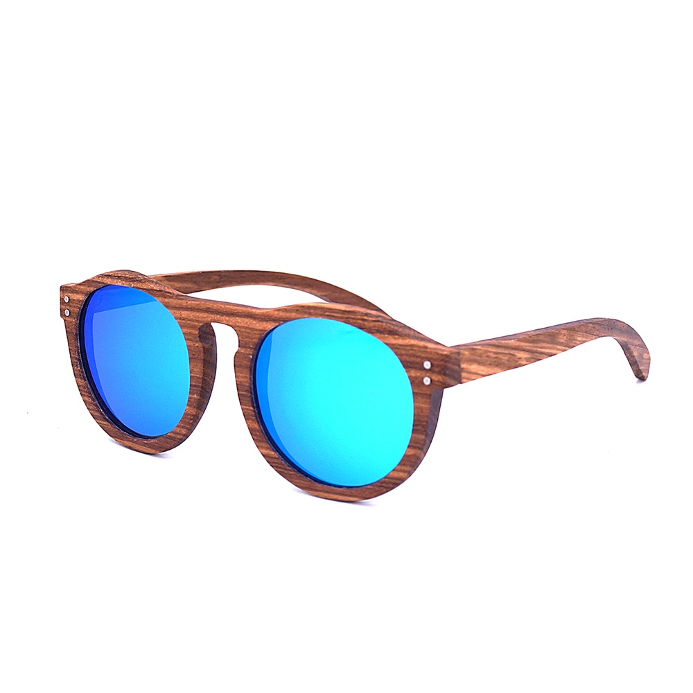 In Stockezreal Polarized Sunglasses Men Women S5091 Brand Wooden Sunglasses Women Round Frame 9635