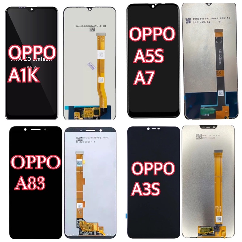 หน้าจอOPPO A1K/A3S/A5S/A7/A83(จอแสดงผลพร้อมทัชสกรีน) รับประกัน90วันฟรีอุปกรณ์ จอA1K/จอA3S/จอA5S/จอA7
