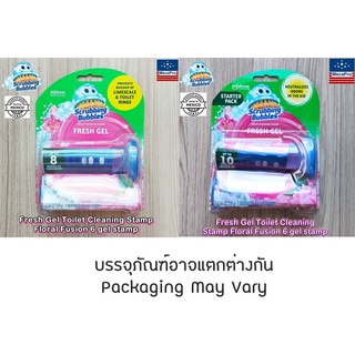 Scrubbing Bubbles® Fresh Gel Toilet Cleaning Stamp Floral Fusion 6 gel stamp เจลติดโถสุขภัณฑ์ ฟลอรัลฟิวชั่น เจลดับกลิ่น