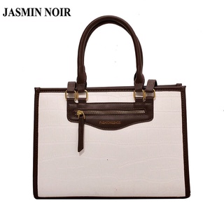 Jasmin Noir กระเป๋าถือ หนัง PU ลายหนังจระเข้ ขนาดใหญ่ หรูหรา สําหรับผู้หญิง