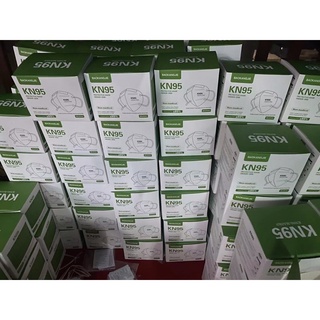 ราคา50กล่องX50ชิ้น หน้ากากKN95คุณภาพอย่างดี(เขียว5ชั้น) แมส หน้ากากอนามัย หน้ากากกันฝุ่น ป้องกันPM2.5 หน้ากากKN95