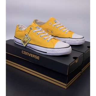 🔥รองเท้า Convers All Star Classic OX Yellow รองเท้าผ้าใบผู้ชายและผู้หญิง36-45(Free Box Set)