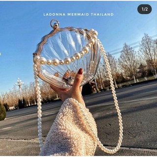 กระเป๋าใสทรงหอย พร้อมส่ง Shell Shaped Cross body Bag 🐚