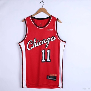 Bkb 2022 เสื้อกีฬาแขนกุด ลายทีม NBA Jersey Chicago Bulls No.11 DeROZAN 75th สไตล์คลาสสิก พลัสไซซ์