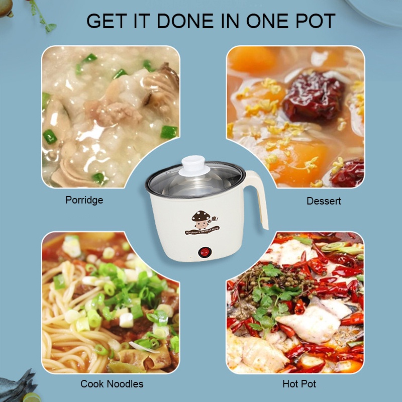 Mini Rice Cooker 1.8L Electric Pot Cooker Thermal Insulation Cooking ...