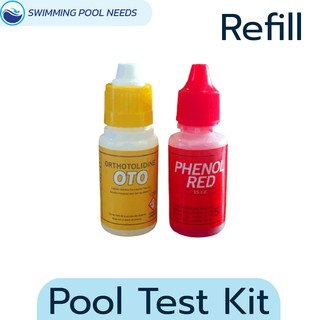 Test Kit Refill 15 ml. ชุดน้ำยาทดสอบสภาพน้ำ วัดค่า PH&amp;CL ชนิดเติม 15ml.