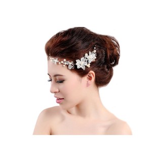 TANITTgems Flowers Bridal White Pearls Bridal Tiara