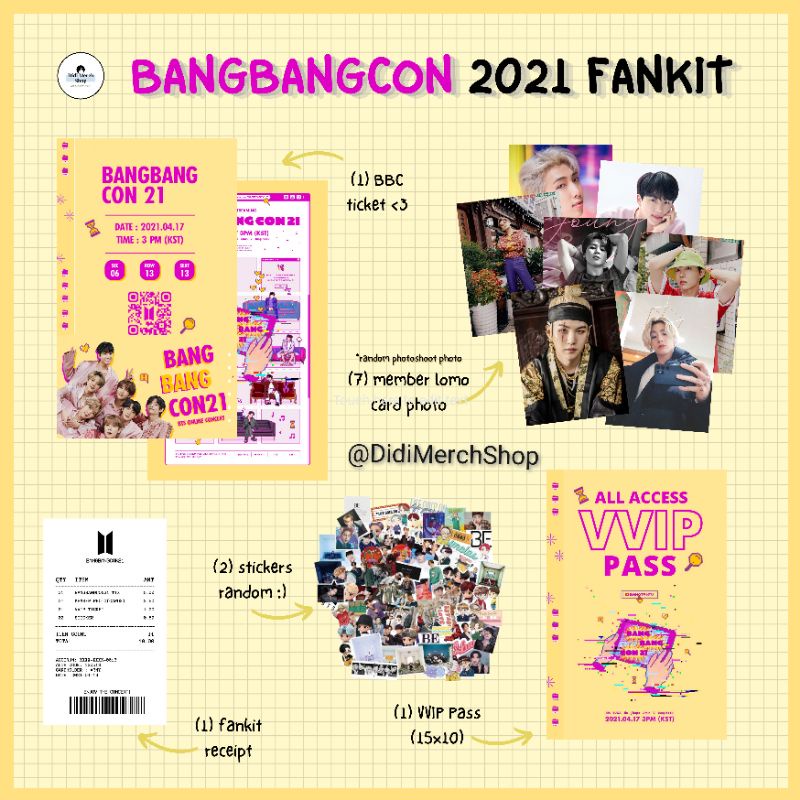 BANGCON21 BTS Concert Ticket Fankit