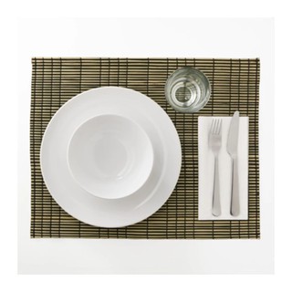 MODA แผ่นรองจาน Place mat 45*35 cm (น้ำตาล+ดำ)