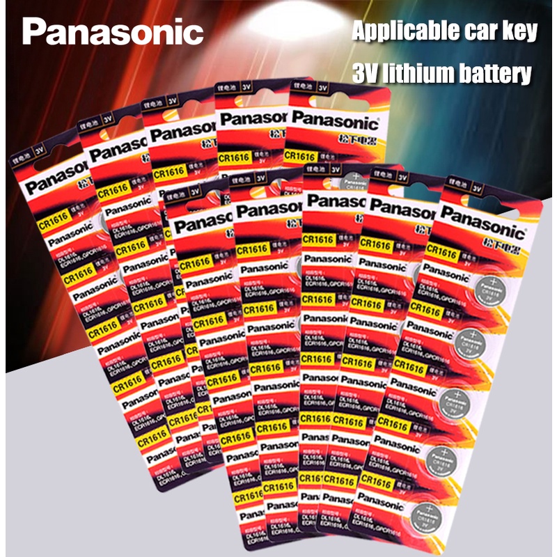CR1616 50PCS Button Cell Coin Batteries Panasonic 100% Original cr 1616 3V Lithium Battery DL1616 EC