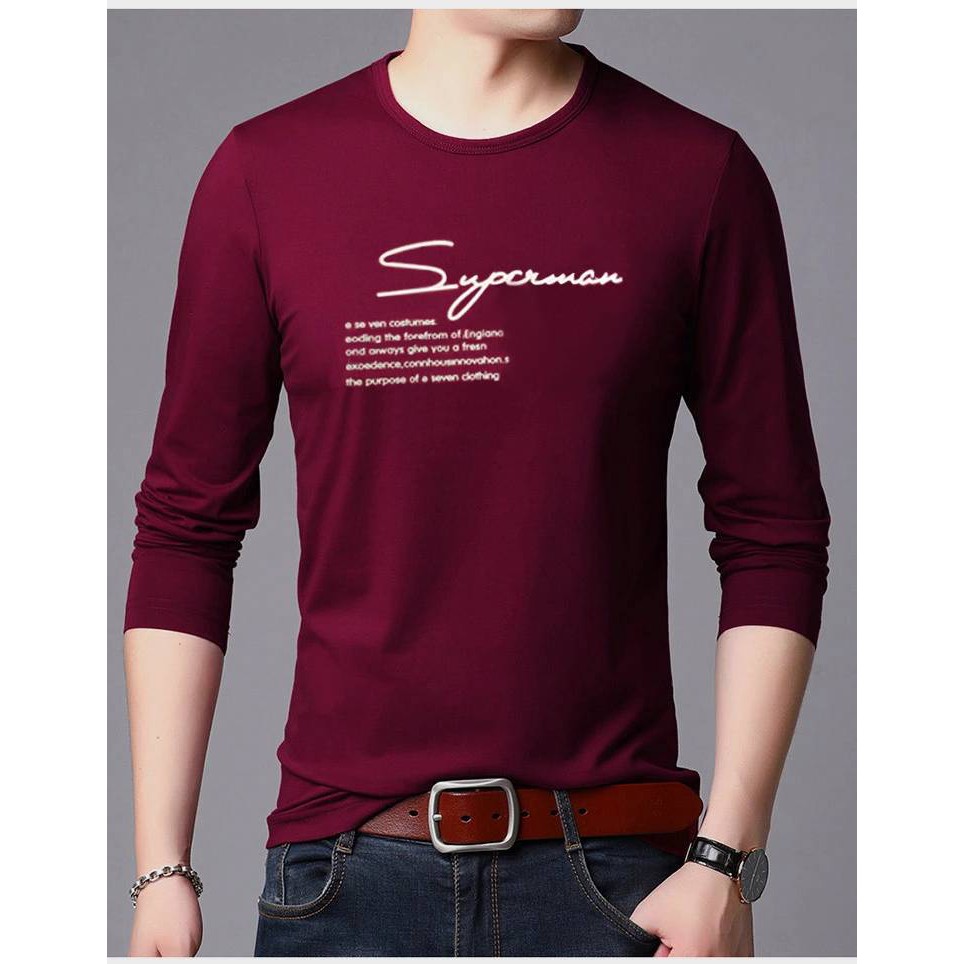 เสื้อยืดผู้ชายแขนยาวคอกลม(สกรีน) (TSH-011) มีสีและไซส์ให้เลือก