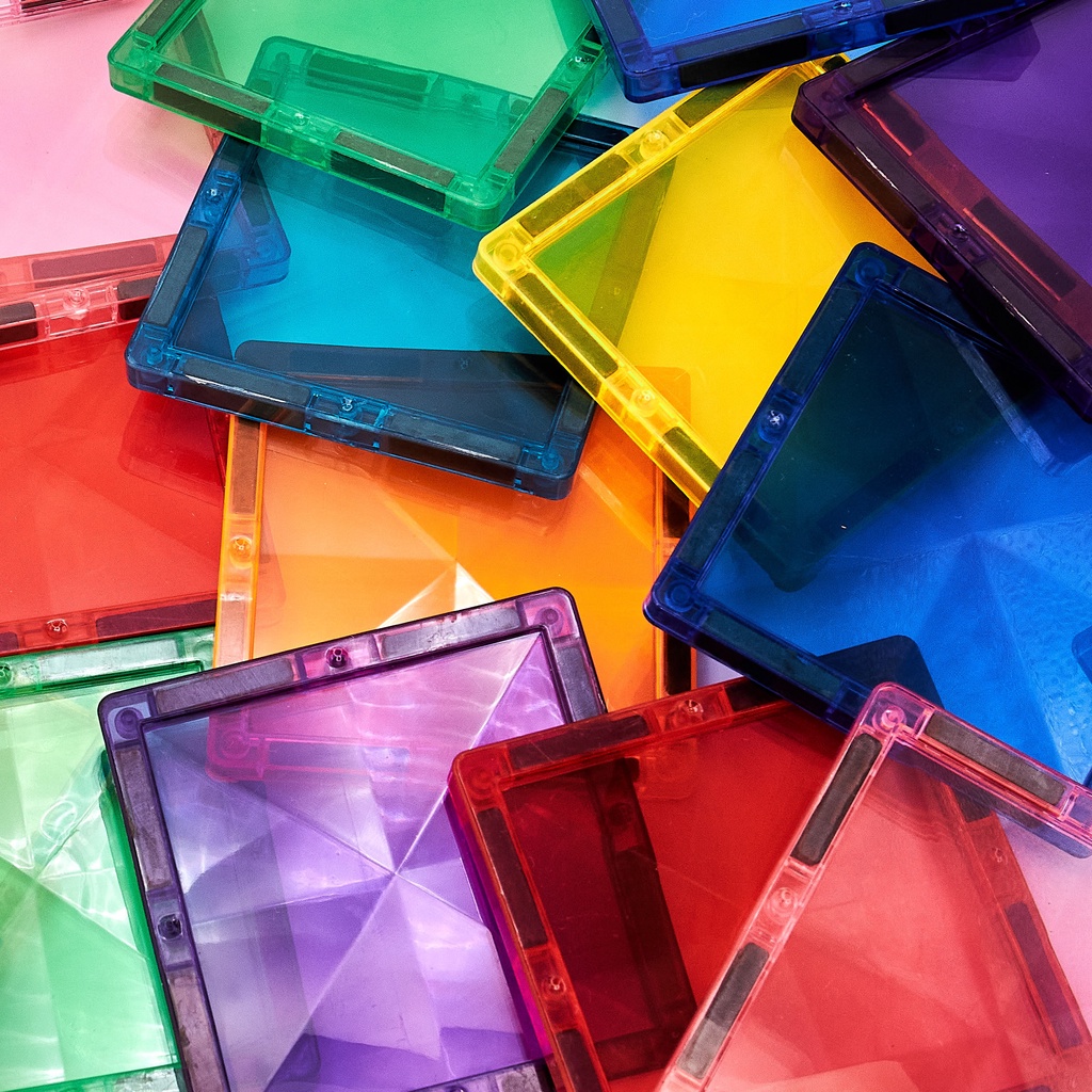 Magnet Tiles Dazzling Diamond 106 Pieces ของเล่นแผ่นตัวต่อแม่เหล็ก 106 ชิ้น รูปที่ 3