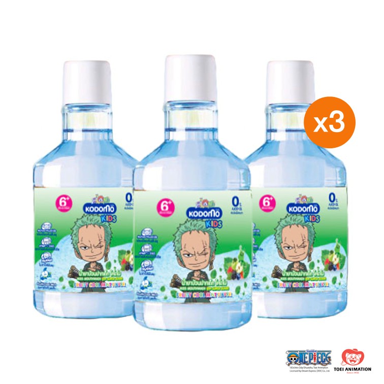 [ 3 ขวด ] KODOMO น้ำยาบ้วนปากเด็ก โคโดโม Super Guard Fruity cool mint 250 ml