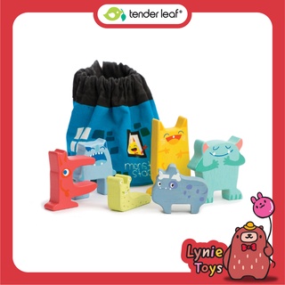 Tender Leaf Toys ของเล่นไม้ ของเล่นเสริมพัฒนาการ ตัวต่อสัตว์ประหลาด Monster Stacker