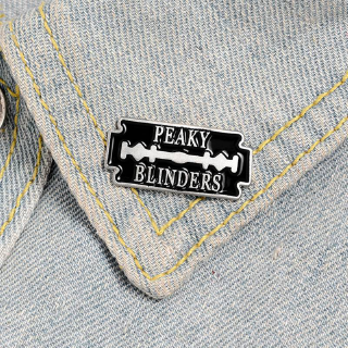 Fq เข็มกลัดเคลือบสีดำ ลาย Peaky Blinders สำหรับตกแต่งเสื้อผ้า