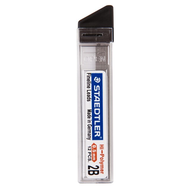 STAEDTLER ไส้ดินสอดำ 0.5 มม. HB/2B Fine line lead 252 05