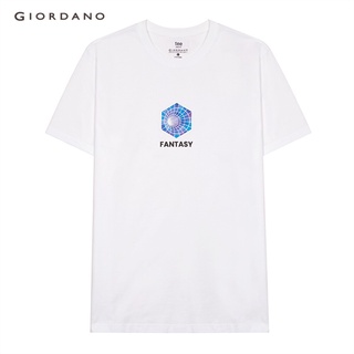 GIORDANO เสื้อยืดผู้ชาย Mens Letter print crewneck short sleeve tee 01092301