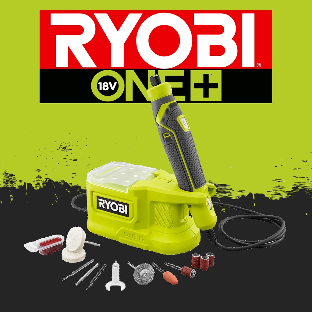 RYOBI เครื่องเจียร์ไร้สาย PRT100B ONE+ 18V CORDLESS ROTARY TOOL