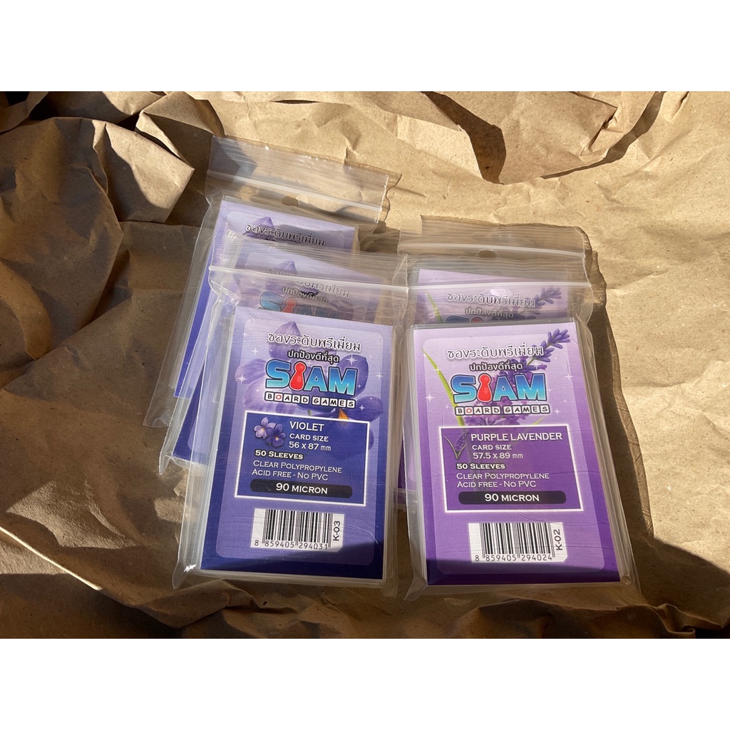[พร้อมส่ง] ซองใส่การ์ดสยาม SBG Siam Board Games Sleeve 90 Micron 57.5 x 89, 56 x 87
