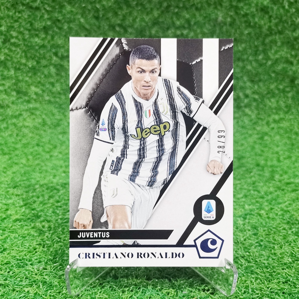 ขาย การ์ด Panini Chronicles Soccer 2020-21 Cristiano Ronaldo Blue /99 Juventus การ์ดฟุตบอล การ์ดนักฟ