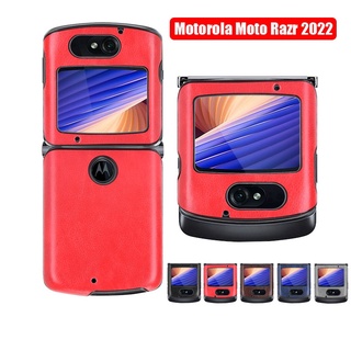 เคสหนังแท้ แบบแข็ง กันกระแทก สําหรับ Motorola Moto Razr 2022 Motorola Razr 5G Gen3