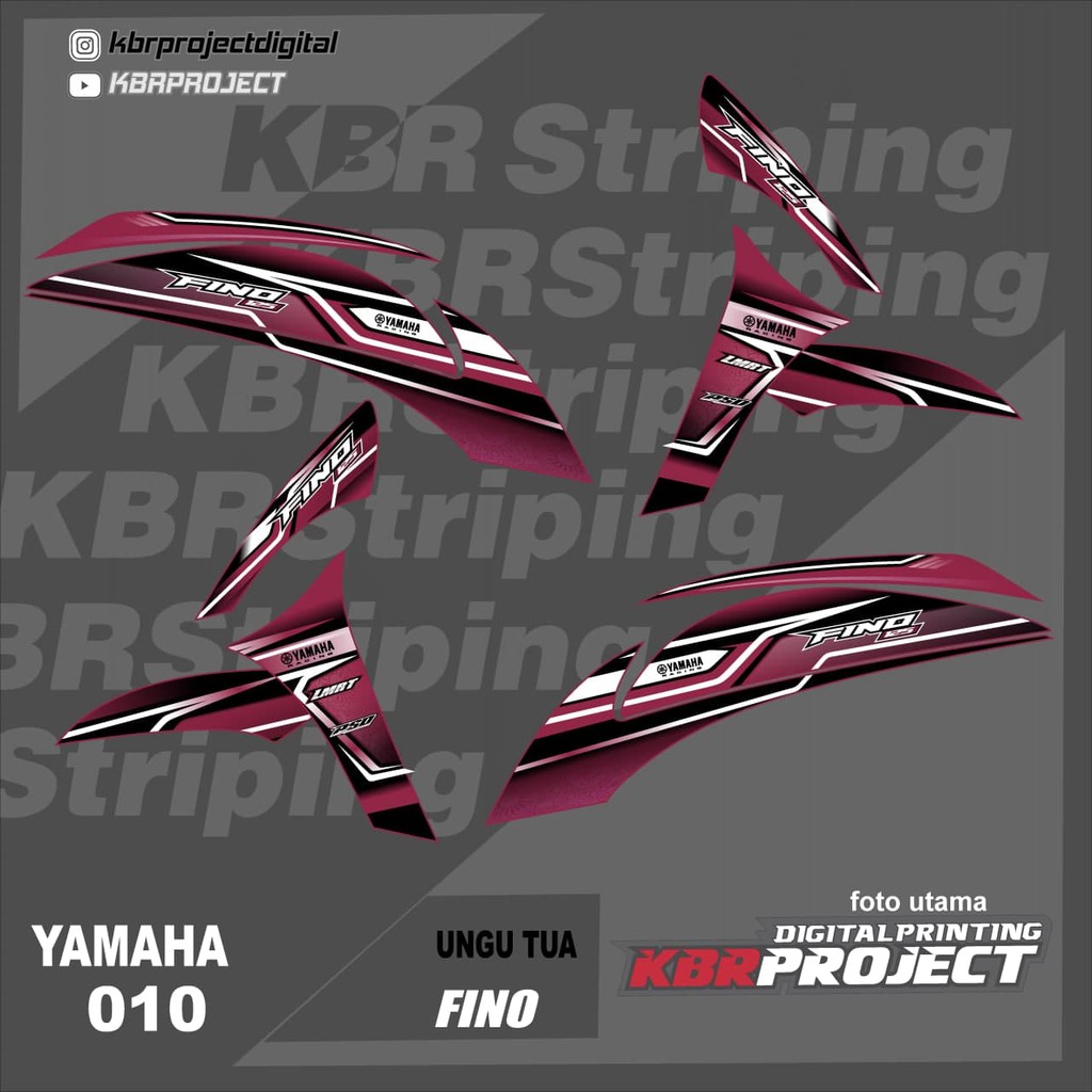 สติ๊กเกอร์ติดมอเตอร์ไซค์ - Fino striping - มอเตอร์ไซค์yamaha - มอเตอร์ไซค์ - Fino - สติ๊กเกอร์วาริat