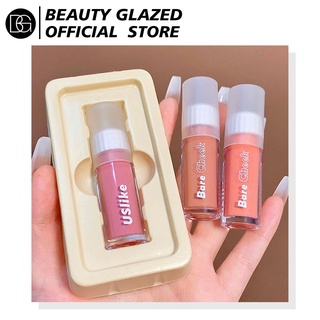 Beauty GLAZED บลัชออนเนื้อลิขวิด กันน้ํา กันเหงื่อ ติดทนนาน ไม่จางหาย สีธรรมชาติ สําหรับแต่งหน้า