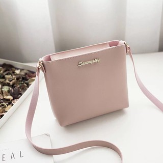 fashion กระโปรงกระเป๋าแฟชั่นผู้หญิงกระเป๋าสุภาพสตรีกระเป๋าหนัง PU (Pink)