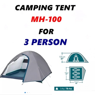 CAMPING TENT FOR 3 PERSON เต็นท์ ตั้งแคมป์ QUECHUAสำหรับ 3 คน