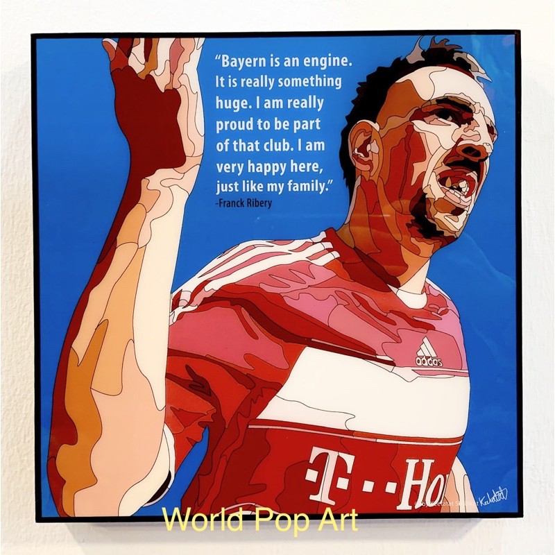 กรอบรูป#Franck Ribery#Worldpopart#กรอบรูปวิทยาศาสตร์พร้อมแขวนเคลือบเงาไว้อย่างดี#กรอบรูปติดผนัง