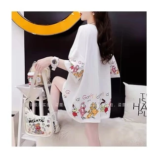 เสื้อยืดแฟชั่นผู้หญิงลายทางแขนสั้นคอกลม เนื้อผ้าดีใส่สบาย! New Fashion women's ร้านขายสินค้าจากโรงงาน #HAN SY SOCIETY