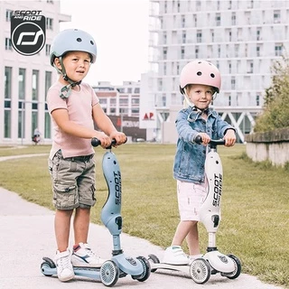 [ใช้โค้ดคู่ลดเพิ่ม] Scoot and Ride Highway Helmet หมวกกันน็อคเด็ก สำหรับ Scooter/จักรยาน สวมใส่ง่าย มีไฟ LED 3 โหมด