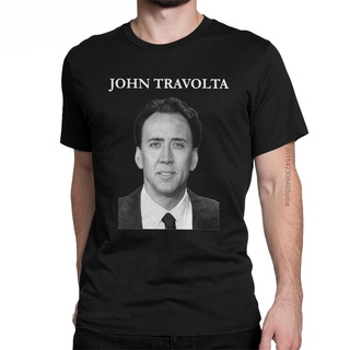 เสื้อยืดผ้าฝ้ายพิมพ์ลายขายดี เสื้อยืดผ้าฝ้าย พิมพ์ลาย Nicolas Cage John Travolta Face Off สไตล์วินเทจ ขนาดใหญ่ สําหรับผู