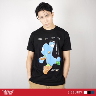 Unisex T-Shirt เสื้อยืดคอกลม แขนสั้น เสื้อยืดพิมพ์ลาย Mario ใส่ได้ทั้งผู้หญิง-ผู้ชาย/ รุ่น IA-089 ชุดลำลอง