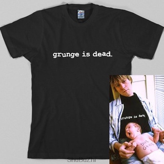 เสื้อยืดผู้ เสื้อยืด พิมพ์ลาย Grunge Is Dead สไตล์ผู้ชาย S-5XL