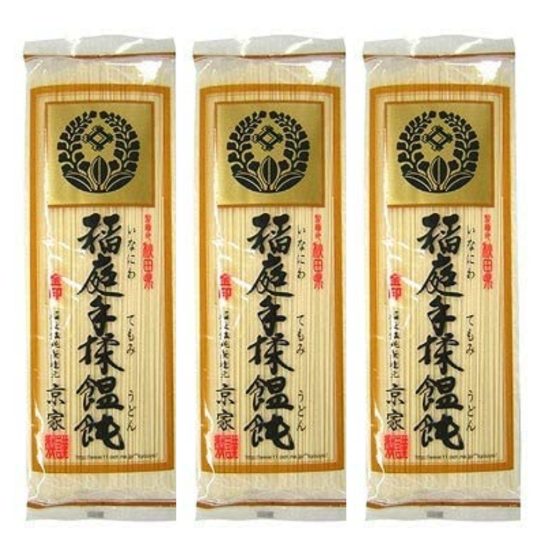 KYOYA เส้นก๋วยเตี๋ยว เคียวยะ อินานิวะ เทโมมิ อุด้ง ทำจากแป้งข้าวสาลี จากจังหวัดอาคิตะ ชุดละ 3 ถุง ถุ