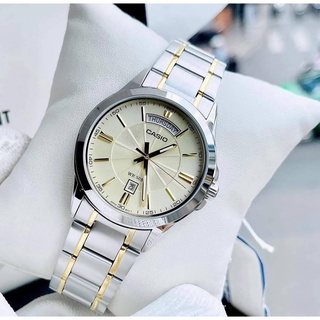 นาฬิกา Casio รุ่น MTP-1381G-9A นาฬิกาผู้ชาย สายแสตนเลสสองกษัตริย์ หน้าปัดทอง - มั่นใจ ของแท้ 100% รับประกันสินค้า 1ปี