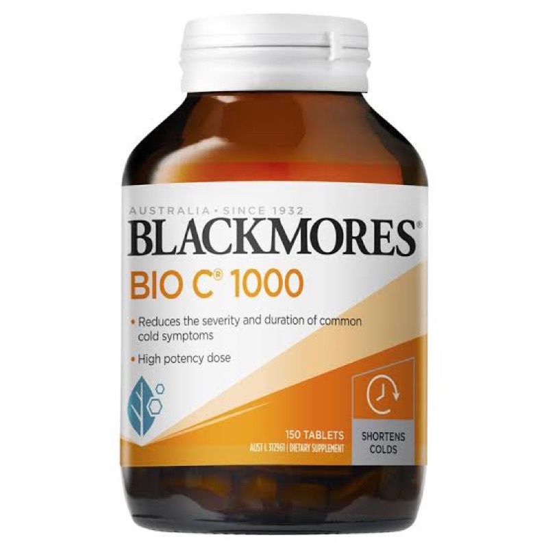 BLACKMORES BIO C 1000 mg 150 tablets / แบลคมอร์ส ไบโอ ซี 1000 มก. 150 เม็ด