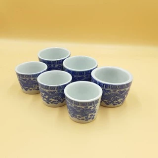 (3ใบ,5ใบ)ถ้วยน้ำชา จอกชาลายมังกร มี 2 ขนาด บรจจุ 3 ใบ และ 5 ใบ