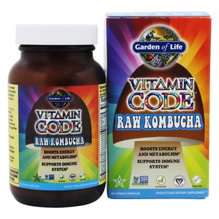 New‼️สินค้าจากอเมริกา🇺🇸Garden of Life, Vitamin Code, RAW Kombucha, 60 Vegan Capsules