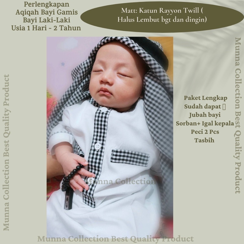 Katun เสื้อคลุม aqiqah/เสื้อคลุมเด็ก aqiqah/เสื้อคลุมเด็ก/เสื้อคลุมเด็ก/age 1 วัน (Newbron-4 ปี)/ผ้าฝ้าย rayon