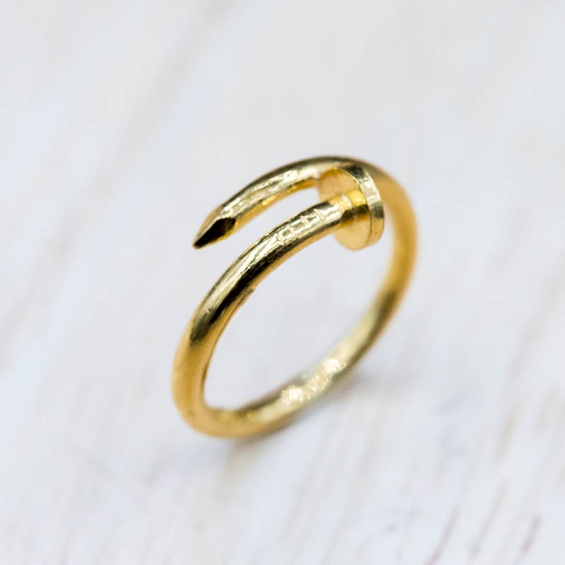 YHLG แหวนทองตะปู น้ำหนักครึ่งสลึง  (1.89 กรัม)  มาตรฐานทอง 96.5%
