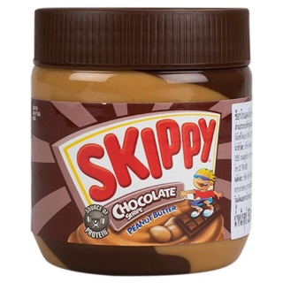 ((พร้อมส่ง🔥))Skippy Chocolate Strip Peanut Butter 350g. สคิปปี้ ถั่วลิสงบดผสมช๊อคโกแลต 350 กรัม